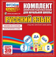 Динамические раздаточные пособия. Русский язык (веера). Читаем по слогам (слоги из двух букв). Конструируем слова (слоги из двух и трех букв). - fgospostavki.ru - Смоленск