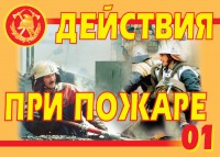 Комплект плакатов "Действия при пожаре" - fgospostavki.ru - Смоленск