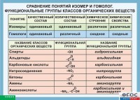 Таблица. Сравнение понятий изомер и гомолог. Функциональные группы классов органических веществ. - fgospostavki.ru - Смоленск