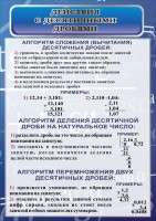 Стенд "Действия с десятичными дробями" - fgospostavki.ru - Смоленск