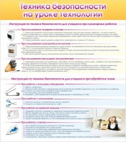 Стенд "Техника безопасности на уроке технологии" - fgospostavki.ru - Смоленск