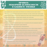 Стенд "Правила пожарной безопасности в кабинете физики" - fgospostavki.ru - Смоленск