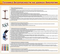 Стенд "Техника безопасности на уроках биологии" Вариант 2 - fgospostavki.ru - Смоленск
