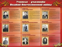 Стенд "Учителя-участники Великой Отечественной войны" - fgospostavki.ru - Смоленск