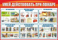 Стенд "Умей действовать при пожаре" - fgospostavki.ru - Смоленск