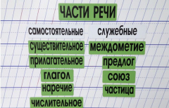 Набор магнитных карточек "Части речи" (фон зелёный) - fgospostavki.ru - Смоленск