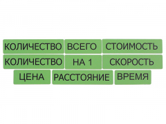 Набор магнитных карточек "Опорные слова к задачам" (зеленый) - fgospostavki.ru - Смоленск