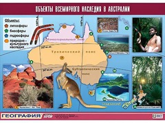 Таблица демонстрационная "Объекты всемирного наследия в Австралии" (винил 70*100) - fgospostavki.ru - Смоленск