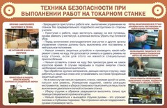 Стенд "Техника безопасности при выполнении работ на токарном станке" - fgospostavki.ru - Смоленск