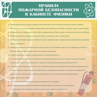 Стенд "Правила пожарной безопасности в кабинете физики" - fgospostavki.ru - Смоленск
