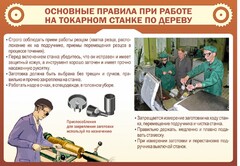 Стенд "Основные правила при работе на токарном станке по дереву" - fgospostavki.ru - Смоленск