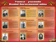 Стенд "Учителя-участники Великой Отечественной войны" - fgospostavki.ru - Смоленск