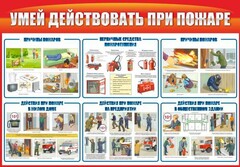 Стенд "Умей действовать при пожаре" - fgospostavki.ru - Смоленск