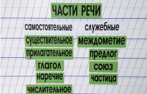 Набор магнитных карточек "Части речи" (фон зелёный) - fgospostavki.ru - Смоленск
