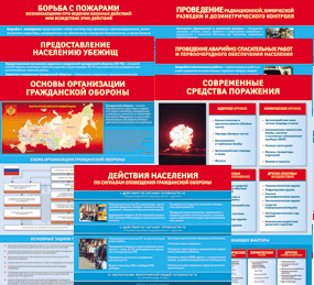 Комплект таблиц "Основы гражданской обороны (МЧС РФ)" 13 штук. - fgospostavki.ru - Смоленск
