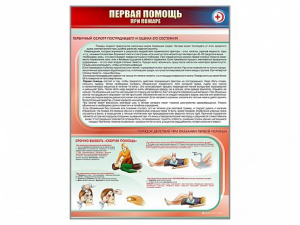 Стенд "Первая помощь при пожаре" - fgospostavki.ru - Смоленск