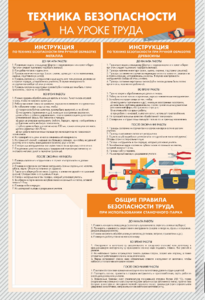 Стенд-уголок "Техника безопасности на уроках труда" - fgospostavki.ru - Смоленск