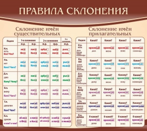 Стенд "Правила склонения" - fgospostavki.ru - Смоленск
