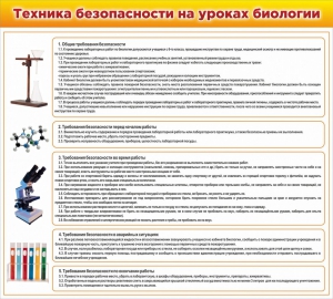 Стенд "Техника безопасности на уроках биологии" Вариант 2 - fgospostavki.ru - Смоленск