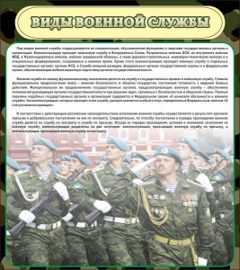 Стенд "Виды военной службы" - fgospostavki.ru - Смоленск