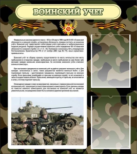 Стенд "Воинский учет" Вариант 2 - fgospostavki.ru - Смоленск