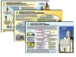 Комплект таблиц по истории "История России с древних времен" раздаточные (цветные, ламинированные, А4, 10 штук) - fgospostavki.ru - Смоленск