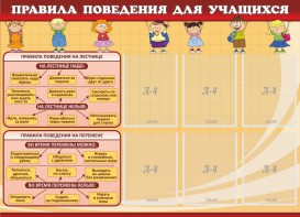 Стенд "Правила поведения для учащихся" - fgospostavki.ru - Смоленск