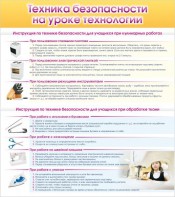 Стенд "Техника безопасности на уроке технологии" - fgospostavki.ru - Смоленск