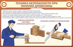Стенд "Техника безопасности при пилении древесины" - fgospostavki.ru - Смоленск