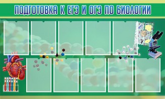 Стенд "Подготовка к ЕГЭ и ОГЭ по биологии" Вариант 2 - fgospostavki.ru - Смоленск