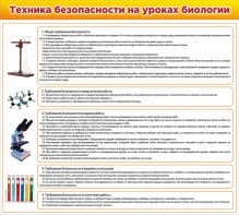 Стенд "Техника безопасности на уроках биологии" Вариант 2 - fgospostavki.ru - Смоленск