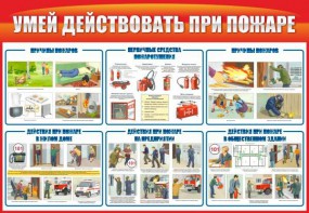 Стенд "Умей действовать при пожаре" - fgospostavki.ru - Смоленск